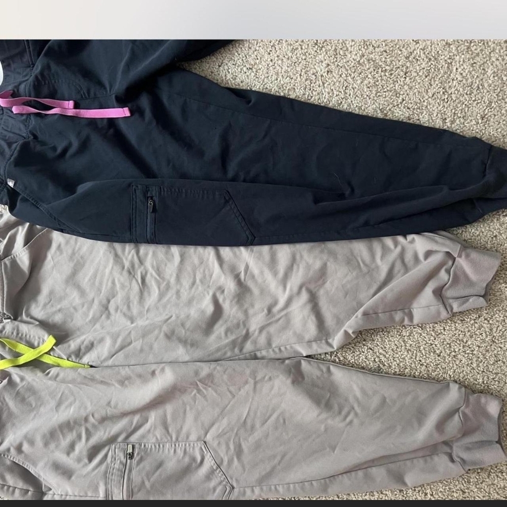 Navy and Gray Jogger Pants Set